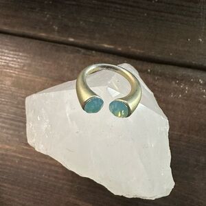 Twin flame blue stone ring 💍
